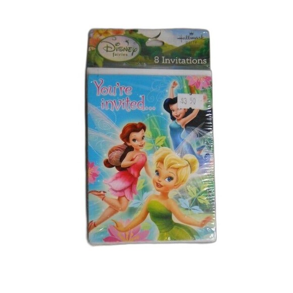 Disney Thinker Bell Fairy Party invitations (8) 1 pack - Picture 1 of 2